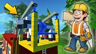 🐄 БАБКИНОЙ КОРОВЕ СТРОЯТ ЛИФТ НА КРЫШУ 🏤 МУЛЬТИК в Scrap Mechanic 🔨 СКРАП МЕХАНИК 🔔