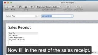 Creating a sales receipt