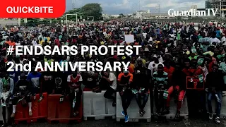 Nigerians hold moving procession to mark second anniversary of #EndSARS in Lekki