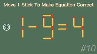 Matchstick puzzle | Move 1 Stick To Make Equation Correct