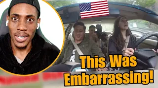 Americans Try Driving Manual Car For The First Time || FOREIGN REACTS