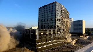 IMPLOSION | Paul M. Bass Administrative Complex | 4K VIDEO