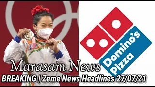 BREAKING Zeme News Headlines 27/07/21|| Domino's Pizza offer free pizza for life to Mirabai Chanu