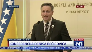 24.5.2024. Press konferencija predsjedavajućeg Predsjedništva BiH dr. Denisa Bećirovića (N1)