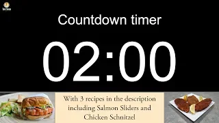 2 minute Countdown timer with alarm (including 3 recipes)
