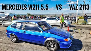 Mercedes W211 5.5 vs vaz 2113