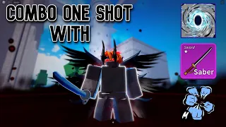 Combo One Shot With Saber Portal And Superhuman | Blox Fruits