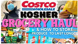 KOSHER COSTCO HAUL FAMILY OF 5 | HOW TO STORE PRODUCE IN FRIDGE TO STAY FRESH LONGER |  FRUM IT UP