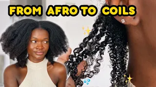 I SHOULD HAVE TRIED THIS SOONER!! | coil definition on my 4b hair | trying new coiling technique