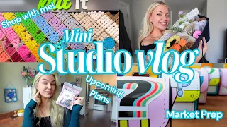 Crochet with me - (not so) Mini Studio Vlog - Market prepping, Joanns trip, and silly little ideas