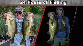 24 HOUR Fishing Challenge!! (Camera NEVER Stops)