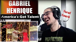 GABRIEL HENRIQUE Singing WHITNEY HOUSTON at America's Got Talent 2023!! // Reaction & Analysis (Ita)