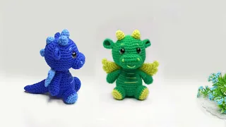 They are so cute💛💚How to crochet a little DRAGON amigurumi. Part 2