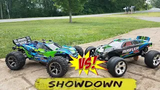 Traxxas Rustler 2wd VXL Vs Rustler 4x4 VXL Tug of War, Top Speed, Jumping Competition / Comparison