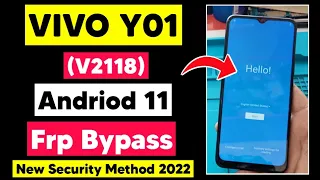 Vivo Y01 (V2118) Frp Bypass | Vivo Y01 Android 11 Google Account Remove | No Apk No Pc Latest method