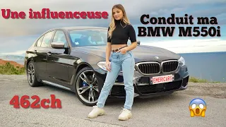 ELLE CONDUIT UNE BMW M550i V8 DE 462CH feat Marie cid)😱😈