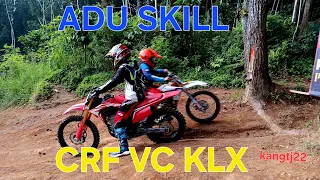 MENGERIKAN CRF VS KLX  SALING ADU SKILL || JALUR PANTO SAPURAN