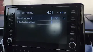 How to Turn On/Off Lock/Unlock Feedback Lights on Toyota Corolla/Camry 2021/2022