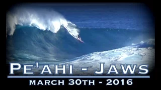 Pe'ahi, Jaws Maui - Clear and Beautiful Surf on March 30th 2016