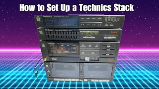 How to Set Up an 80s Technics Hi-Fi Separates Stack Stereo Retro Music System Setup Demo & Review