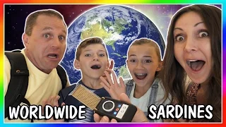 SARDINES AROUND THE WORLD! | HIDE AND SEEK | We Are The Davises