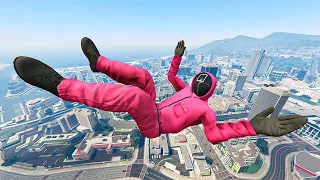 GTA 5 - Crazy Ragdolls/Squid Game Guard Funny Moments (Euphoria Physics) Ep.09