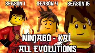 Kai - All Evolutions - All Seasons (Season 1 - 15) Character Spot (10 Years) - Ninjago