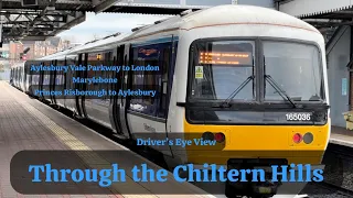 Through the Chiltern Hills (Aylesbury VP-Marylebone / P. Risborough-Aylesbury) - DRIVER'S EYE VIEW