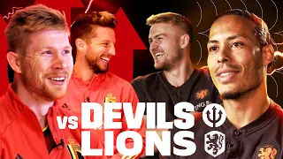 DEVILS vs LIONS quiz 👹🦁 | VAN DIJK & DE LIGT x DE BRUYNE & MERTENS 🇧🇪🇳🇱