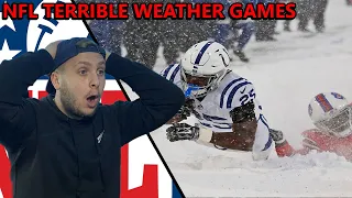 SOCCER FAN reacts to NFL TERRIBLE WEATHER GAMES