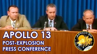 APOLLO 13 - Post-Explosion Press Conference - Chris Kraft - (1970/04/14) - Dual Camera Edit