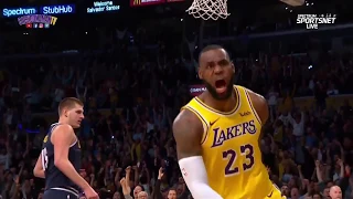 Lonzo Ball To Lance Stephenson To LeBron James For Dunk Nuggets vs  Lakers NBA Season October 25