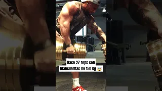 Hace 27 reps con mancuernas de 150 kg #gym #fitness #bodybuilding #powerlifting #fuerza