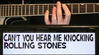Rolling Stones Can't You Hear Me Knocking Guitar Chords Lesson & Tab Tutorial with Solo