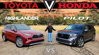 RELIABLE FAMILY FIGHT! -- 2023 Honda Pilot Elite vs. 2023 Toyota Highlander Platinum: Comparison