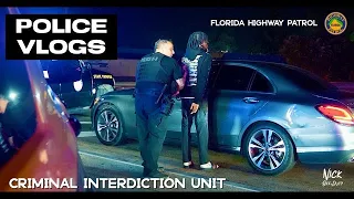 POLICE VLOGS: Florida Highway Patrol Criminal Interdiction Unit (Night Patrol)