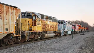 2/20/20 - Three NREX SD40s trail on BNSF LCHI6571