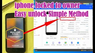iphone locked to owner Easy unlock Simple Method/icloud unlock/ Icloud Bypass/iphone activation lock