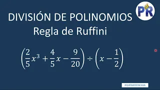 POLINOMIOS | División por Regla de Ruffini | Ejemplo 2.