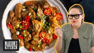 Pork SO tender all you need is a spoon ✌️Filipino Pork Adobo | Marion's Kitchen