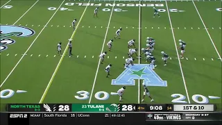 Michael Pratt Tulane QB vs North Texas 2023