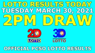 [OLD] 2pm Lotto Result March 30 2021 (Tuesday) PCSO Today