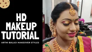 HD Makeup Tutorial | South Indian Bride | Arthi Balaji