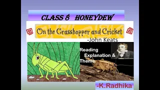 ON THE GRASSHOPPER AND CRICKET || HONEYDEW || CLASS 8 ||