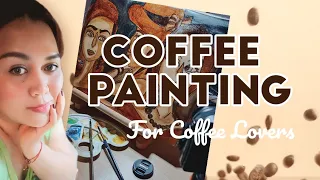 COFFEE PAINTING || The Tale of The Three Marites 🤩 #illustration #art #painting #contemporaryart