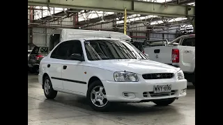 2001 Hyundai Accent LC GL White 4 Speed Automatic Sedan #50826