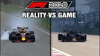 F1 2018 REAL LIFE CRASHES VS GAME