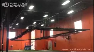 Hands-Free Indoor Retractable Batting Cage IN ACTION [AirCage 2.0]