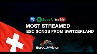 Switzerland 🇨🇭  in Eurovision TOP 63 Most Streamed Songs: Shazam, YouTube & Spotify (1956-2021)