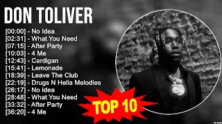 Don Toliver 2023 MIX ~ Top 10 Best Songs ~ Greatest Hits ~ Full Album